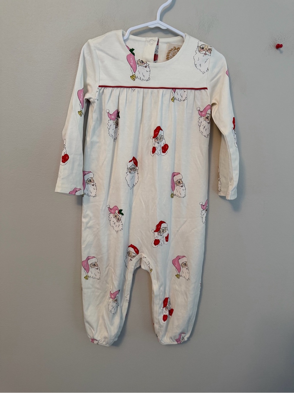 The Beaufort Bonnet Company Holiday Santa Print One-Piece